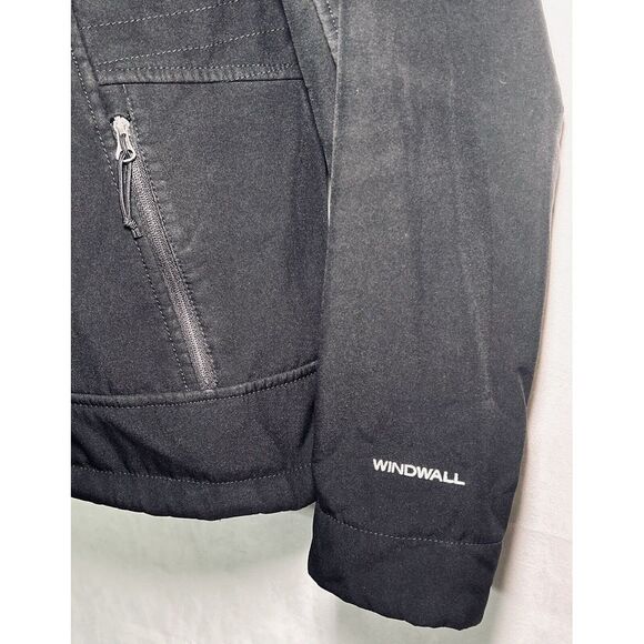 The North Face Women's Small Windwall Full Zip Black Hooded Lined Jacket Pockets - Picture 8 of 11